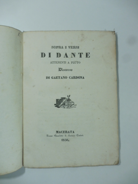 Sopra i versi di Dante attenenti a Pluto